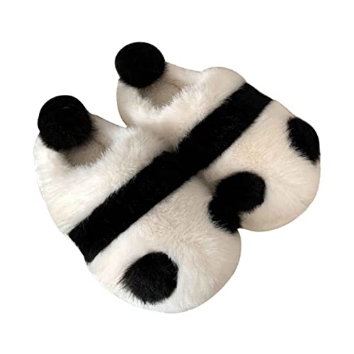 Zureto Plüsch-Panda-Hausschuhe, Unisex, Damen und Kinder, niedliche Tierhausschuhe, 3D-Hausschuhe aus Baumwolle (Panda C, Erwachsene, Damen, 36, Numerisch (von/bis), EU Schuhgrößensystem, 37, M) von Zureto