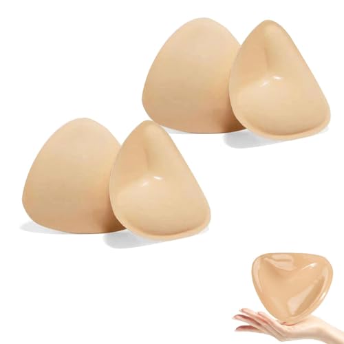 Zureto Pushpads, Push up Pads, Doppelseitig klebende Pushup Nippelcover, Klebe BH Push Up (2 x Beige, C-D Körbchen) von Zureto