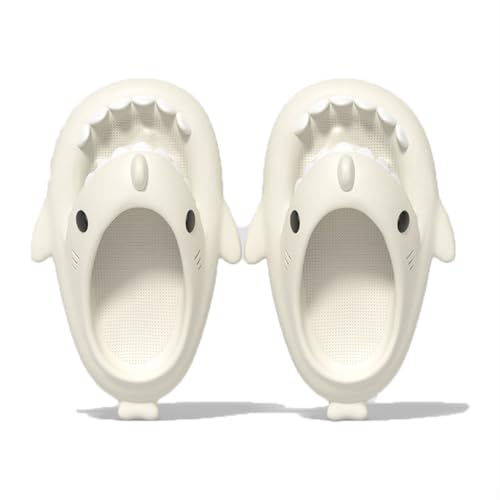 Zureto Shark Flip Flops, Original Shark Slides Erwachsene, Cartoon Cloud Shark Hausschuhe für Damen und Herren (Beige, Erwachsene, Damen, 36, Numerisch (von/bis), EU Schuhgrößensystem, 37, M) von Zureto