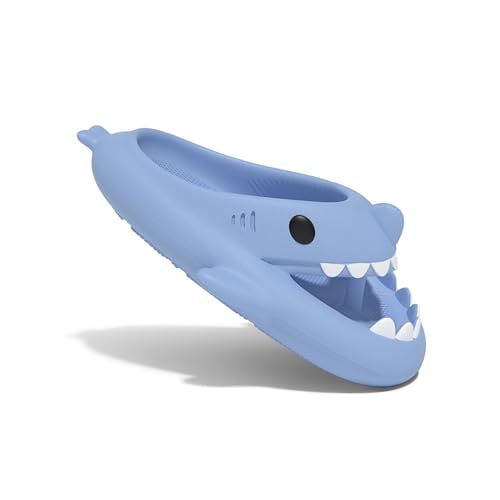 Zureto Shark Flip Flops, Original Shark Slides Erwachsene, Cartoon Cloud Shark Hausschuhe für Damen und Herren (Blue, Erwachsene, Damen, 36, Numerisch (von/bis), EU Schuhgrößensystem, 37, M) von Zureto