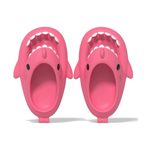 Zureto Shark Flip Flops, Original Shark Slides Erwachsene, Cartoon Cloud Shark Hausschuhe für Damen und Herren (Rose Red, Erwachsene, Damen, 36, Numerisch (von/bis), EU Schuhgrößensystem, 37, M) von Zureto
