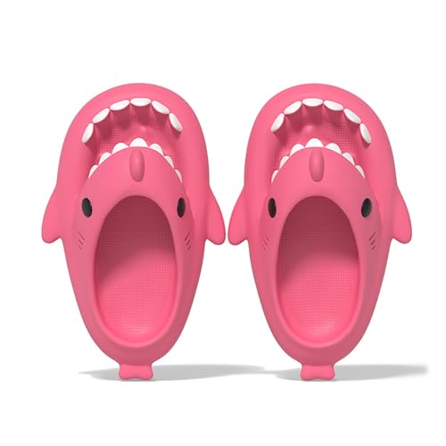 Zureto Shark Flip Flops, Original Shark Slides Erwachsene, Cartoon Cloud Shark Hausschuhe für Damen und Herren (Rose Red, Erwachsene, Damen, 42, Numerisch (von/bis), EU Schuhgrößensystem, 43, M) von Zureto