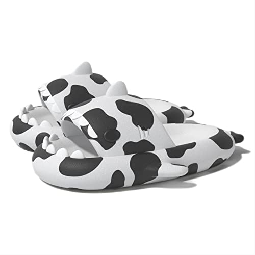 Zureto Sharkies Shoes, Cute Cloudy Shark Slides Erwachsene, Shark Two-Tone Hausschuhe Unisex (Cow Shark, adult, women, numeric_36, numeric_range, eu_footwear_size_system, numeric_37, medium) von Zureto