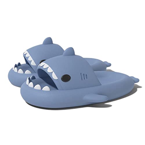 Zureto Unisex Shark Slides Schuhe, Shark Slides Erwachsene, Cloudy Shark Slides für Männer und Frauen (Blue, adult, women, numeric_46, numeric_range, eu_footwear_size_system, numeric_47, medium) von Zureto