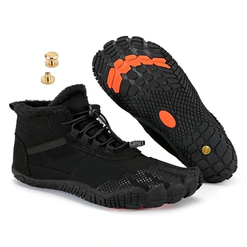 Zureto Winter-Erdungsschuhe mit Kupfer, Barfußschuhe für Damen und Herren Erdungsschuhe mit Schrauben aus massivem Reinkupfer (6809black, M, Erwachsene, 41, Numerisch, EU Schuhgrößensystem, M) von Zureto