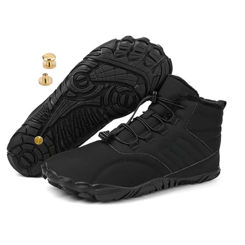 Zureto Winter-Erdungsschuhe mit Kupfer, Barfußschuhe für Damen und Herren Erdungsschuhe mit Schrauben aus massivem Reinkupfer (902black, M, Erwachsene, 36, Numerisch, EU Schuhgrößensystem, M) von Zureto