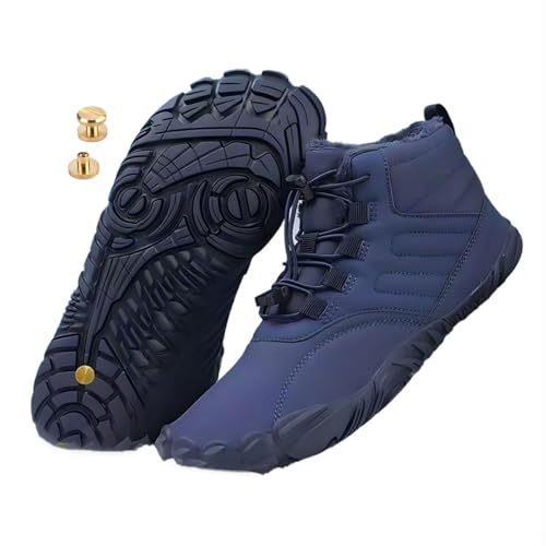 Zureto Winter-Erdungsschuhe mit Kupfer, Barfußschuhe für Damen und Herren Erdungsschuhe mit Schrauben aus massivem Reinkupfer (902blue, M, Erwachsene, 47, Numerisch, EU Schuhgrößensystem, M) von Zureto