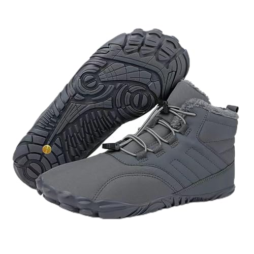 Zureto Winter-Erdungsschuhe mit Kupfer, Barfußschuhe für Damen und Herren Erdungsschuhe mit Schrauben aus massivem Reinkupfer (902grey, M, Erwachsene, 47, Numerisch, EU Schuhgrößensystem, M) von Zureto