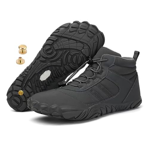 Zureto Winter-Erdungsschuhe mit Kupfer, Barfußschuhe für Damen und Herren Erdungsschuhe mit Schrauben aus massivem Reinkupfer (A108Grey, M, Erwachsene, 45, Numerisch, EU Schuhgrößensystem, M) von Zureto
