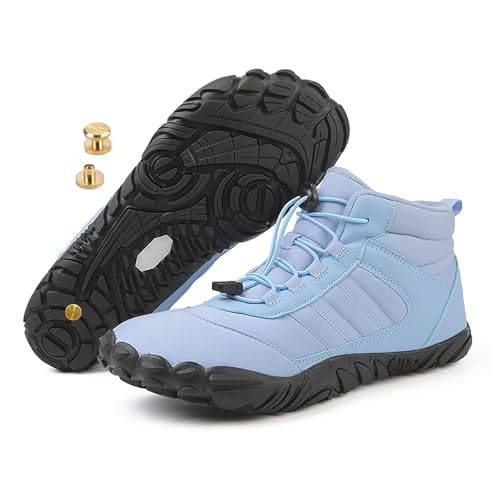 Zureto Winter-Erdungsschuhe mit Kupfer, Barfußschuhe für Damen und Herren Erdungsschuhe mit Schrauben aus massivem Reinkupfer (A108light Blue, M, Erwachsene, 43, Numerisch, EU Schuhgrößensystem, M) von Zureto