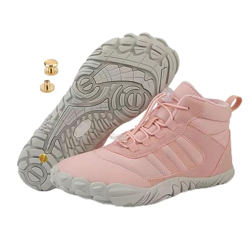 Zureto Winter-Erdungsschuhe mit Kupfer, Barfußschuhe für Damen und Herren Erdungsschuhe mit Schrauben aus massivem Reinkupfer (A108pink, M, Erwachsene, 42, Numerisch, EU Schuhgrößensystem, M) von Zureto