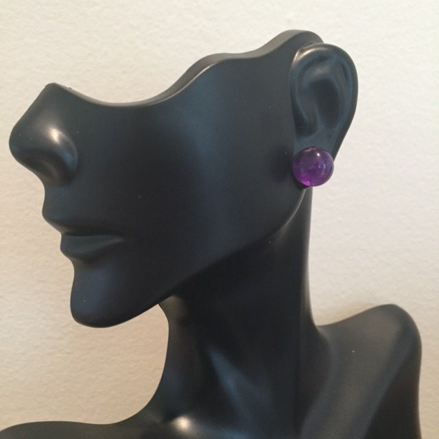 Amethyst Ohrstecker Ohrringe Ohrstecker, Edelstein Ohrringe von ZuriDesignsBoutique