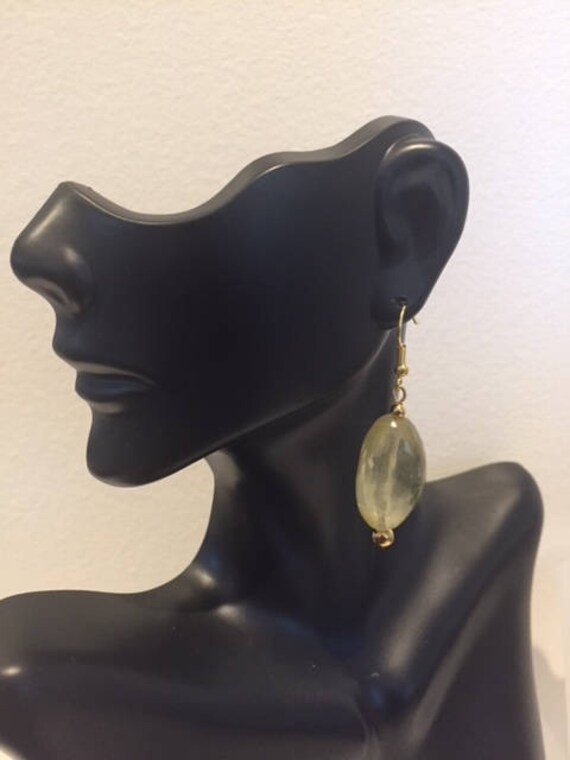 Lemon Quarz Dangle Ohrring, Baumeln, Halbedelstein Edelstein-Ohrring von ZuriDesignsBoutique