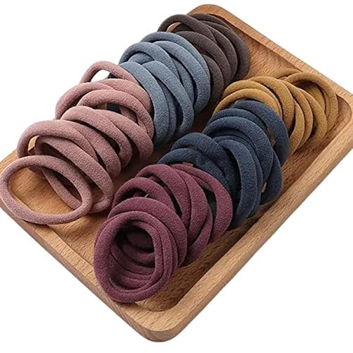 ZuriKrisha® Weiche, bequeme, elastische Haargummis, Pferdeschwanz-Bänder, dehnbare Haargummis für Damen und Mädchen, mehrfarbig, 30 Stück von ZuriKrisha