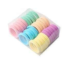 ZuriKrisha® Weiche, bequeme, elastische Haargummis, Pferdeschwanz-Bänder, dehnbare Haargummis für Damen und Mädchen, mehrfarbig, 30 Stück von ZuriKrisha