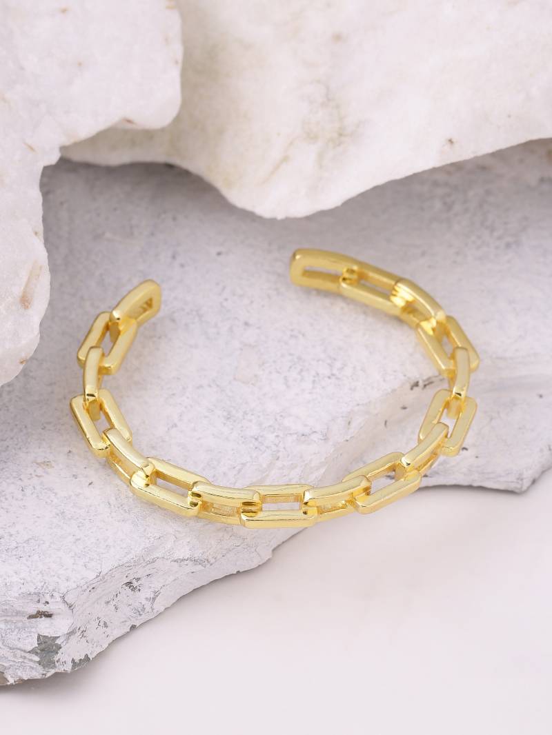 Massiver Gliederarmreif, Cuff, Bracelet, . Statement Armreif Aus Massivem Messing. Vergoldeter Messingschmuck von Zurooh