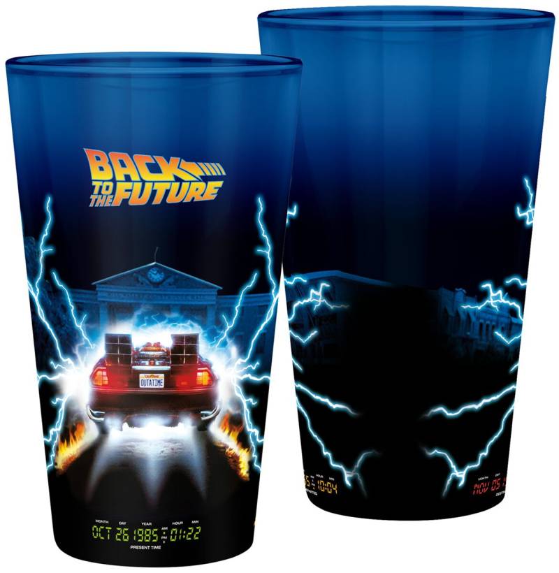 Zurück in die Zukunft Delorean Trinkglas multicolor von Zurück in die Zukunft