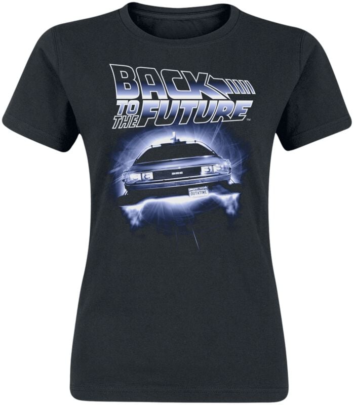 Zurück in die Zukunft Flying Delorean T-Shirt schwarz in XL von Zurück in die Zukunft
