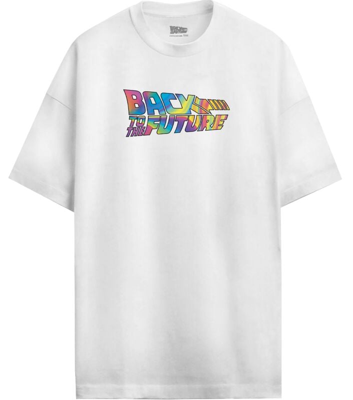 Zurück in die Zukunft Oversize T-Shirt - Hoverboard Far Out! - Oversize - M bis XXL - für Männer - Größe XXL - weiß  - Lizenzierter Fanartikel von Zurück in die Zukunft