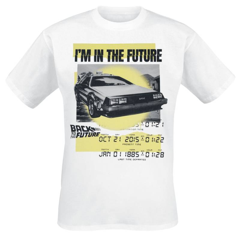 Zurück in die Zukunft T-Shirt - I'm In The Future - S bis XXL - für Männer - Größe XXL - weiß  - Lizenzierter Fanartikel von Zurück in die Zukunft