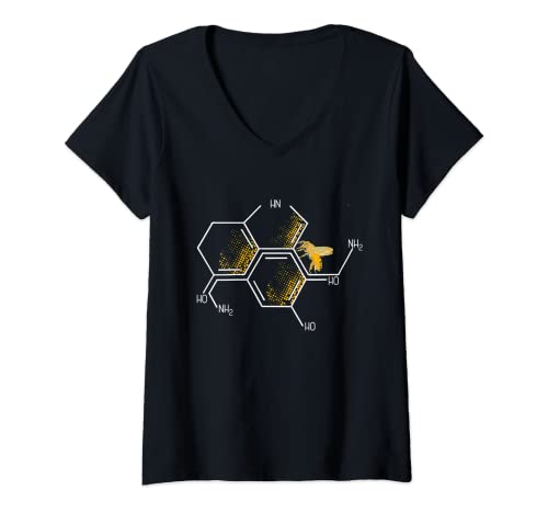 Damen Serotonin und Dopamin chemische Formeln Glückshormone T-Shirt mit V-Ausschnitt Damen Serotonin und Dopamin chemische Formeln Glückshormone T-Shirt mit V-Ausschnitt von ZuskaArt