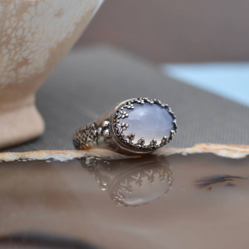 Blauer Eisagate Sterling Silber Ring von ZuzusPetalsCreations