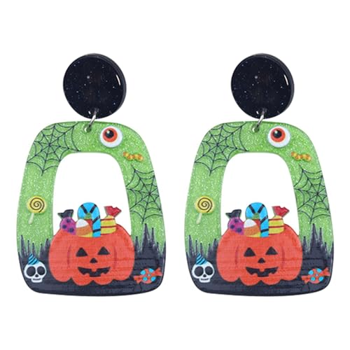 Gruselige Ohrringe, baumelnd, spezielles Acryl-Halloween-Thema, hohle Ohrringe, Geister-Horror-Schädel, bezaubernder Kürbis und schöne Katze, baumelnde Ohrringe für Damen, Urlaubszubehör, Refer to Gruselige Ohrringe, baumelnd, spezielles Acryl-Halloween-Thema, hohle Ohrringe, Geister-Horror-Schädel, bezaubernder Kürbis und schöne Katze, baumelnde Ohrringe für Damen, Urlaubszubehör, Refer to von Zvn Zojne