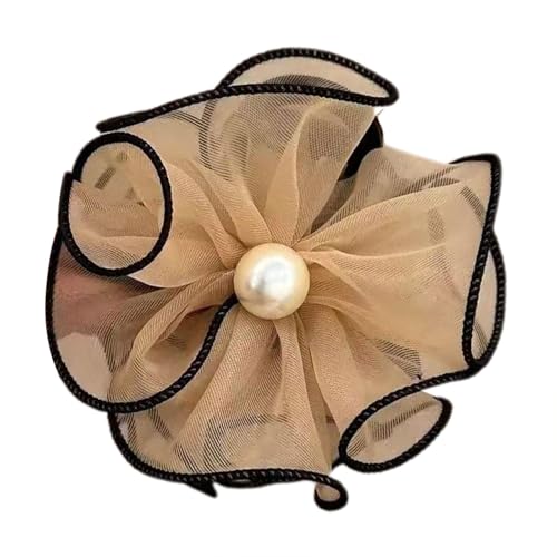 Haarklammer mit Blume, koreanische Perle, Feen-Pferdeschwanz-Haarhalter, rutschfeste Haarspange, Damen-Haarspangen für Damen Haarklammer mit Blume, koreanische Perle, Feen-Pferdeschwanz-Haarhalter, rutschfeste Haarspange, Damen-Haarspangen für Damen von Zvn Zojne
