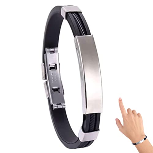 Zvn Zojne Coole Armbänder für Herren – modisches Armband | Stern-Armband | Titanstahl-Silikonarmband | coole personalisierte Nachricht graviert Silikon-Armband | für Männer und Frauen, Refer to Zvn Zojne Coole Armbänder für Herren – modisches Armband | Stern-Armband | Titanstahl-Silikonarmband | coole personalisierte Nachricht graviert Silikon-Armband | für Männer und Frauen, Refer to von Zvn Zojne