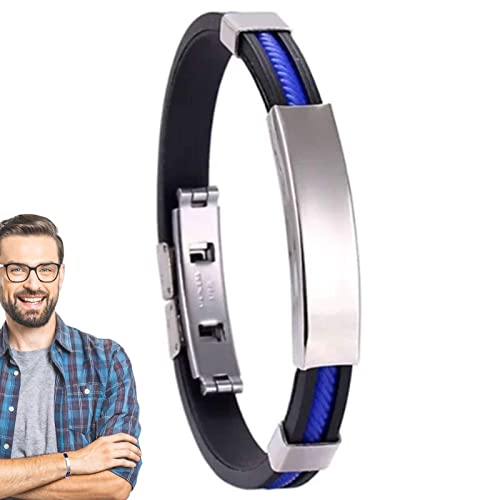 Zvn Zojne Coole Armbänder für Herren – modisches Armband | Stern-Armband | Titanstahl-Silikonarmband | coole personalisierte Nachricht graviert Silikon-Armband | für Männer und Frauen, Refer to Zvn Zojne Coole Armbänder für Herren – modisches Armband | Stern-Armband | Titanstahl-Silikonarmband | coole personalisierte Nachricht graviert Silikon-Armband | für Männer und Frauen, Refer to von Zvn Zojne
