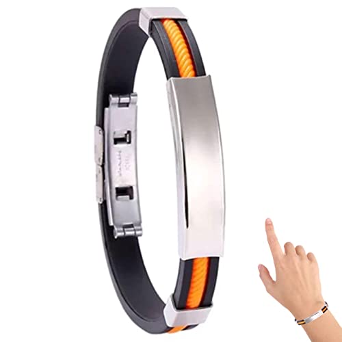 Zvn Zojne Coole Armbänder für Herren – modisches Armband | Stern-Armband | Titanstahl-Silikonarmband | coole personalisierte Nachricht graviert Silikon-Armband | für Männer und Frauen, Refer to Zvn Zojne Coole Armbänder für Herren – modisches Armband | Stern-Armband | Titanstahl-Silikonarmband | coole personalisierte Nachricht graviert Silikon-Armband | für Männer und Frauen, Refer to von Zvn Zojne