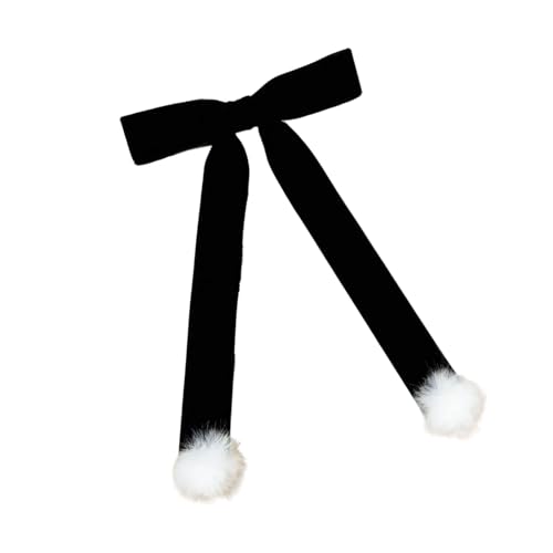 Anspruchsvolle Haarschleifen mit zarter pelziger Verzierung für Damen, elegantes Haarstyling-Accessoire für verschiedene Veranstaltungen von ZwaitL