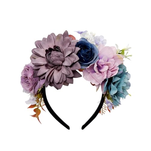 Elegantes Stirnband aus Stoff mit Blumenmuster für Damen, natürlicher Stil, Haar-Accessoire, weiches, bequemes Haarband für Partys, Hochzeiten, Fotografie, verstellbare Stoff-Haarnadel von ZwaitL