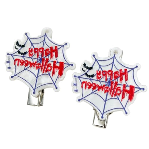 Lustige Halloween-Haarnadel, Acryl, Totenkopf-Kürbis, lustige Skelett-Haarspange, sicherer Halt, leicht, für Kostümpartys, Halloween, Haarschmuck für Frauen von ZwaitL