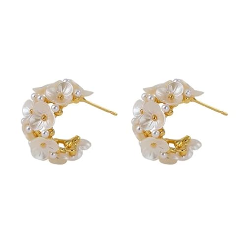 Modische Blumen-Ohrstecker, Statement-Ohrringe, Legierung, Textur, Ohranhänger, Ohr-Accessoire, Geschenk für Damen, Mädchen, handgefertigte Blume von ZwaitL