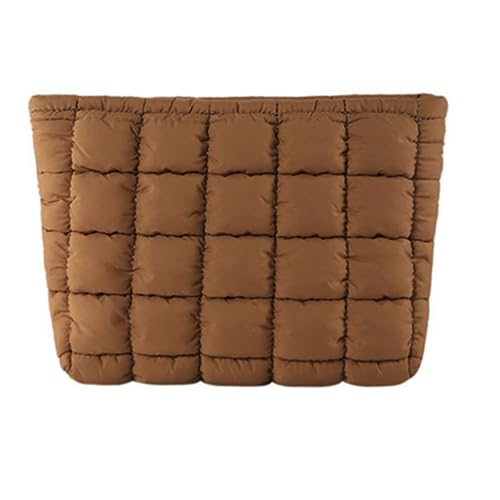 Modische Nylon-Make-up-Tasche für Damen, Kulturbeutel, Kosmetiktasche für den täglichen Pendler und Reisen, Party, Verabredungen, braun, Mass Beauty Modische Nylon-Make-up-Tasche für Damen, Kulturbeutel, Kosmetiktasche für den täglichen Pendler und Reisen, Party, Verabredungen, braun, Mass Beauty von ZwaitL