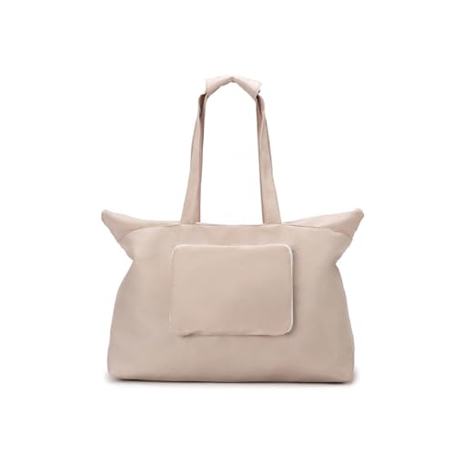 Reisetasche, Gepäcktasche, Sport, große Kapazität, Schultertasche, faltbar, Einkaufen, Fitness, Übernachtung, Fitnessstudio, Reisen, große Kapazität, Wochenenden, einfache Schulter für Damen, beige Reisetasche, Gepäcktasche, Sport, große Kapazität, Schultertasche, faltbar, Einkaufen, Fitness, Übernachtung, Fitnessstudio, Reisen, große Kapazität, Wochenenden, einfache Schulter für Damen, beige von ZwaitL