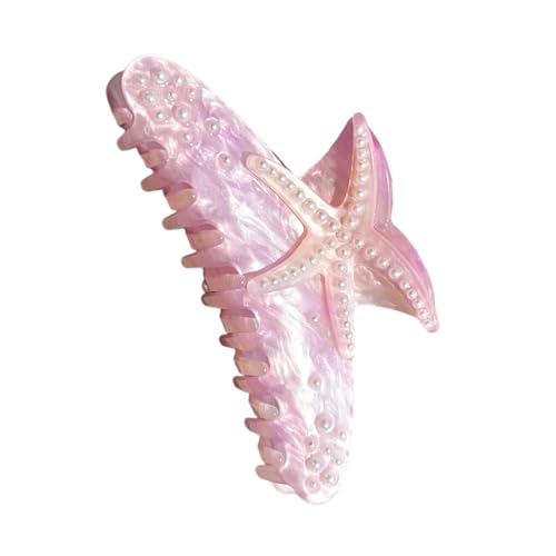 Stilvolle Form Seestern-Haarklammer für Damen und Mädchen, glitzernde Strasssteine, Dekoration, starke Acryl-Haarspange für Hochsteckfrisuren von ZwaitL