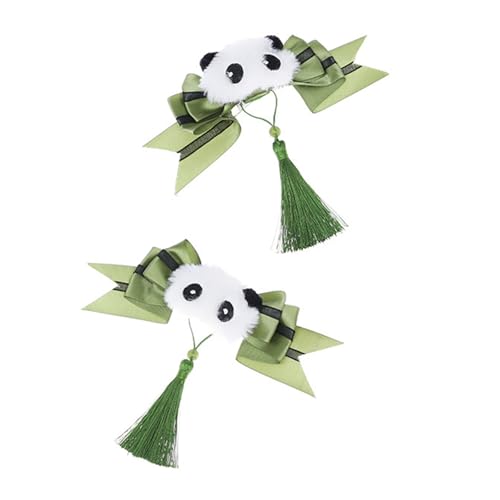 Stilvolle Panda-Schleifen, Quasten, Haarspange, Haarschmuck, Haarnadel-Haarteile für Mode-Enthusiasten, die einzigartige Outfits suchen von ZwaitL