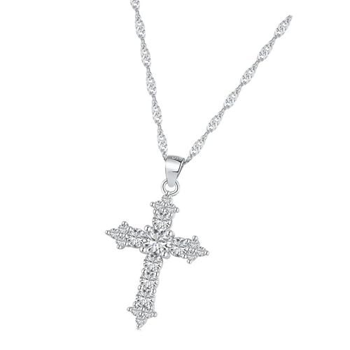 ZwaitL Elegante Halskette mit gekreuztem Anhänger, Legierung, minimalistisches Design, verstellbare Kette für Damen, Schmuck, Geschenk, vielseitig, für den täglichen Gebrauch, gekreuzte von ZwaitL