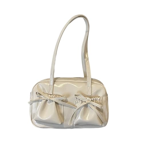 ZwaitL Elegante ästhetische Unterarmtasche für den täglichen Gebrauch, leichte PU-Damen-Schultertasche, modische Achseltaschen für die Arbeit, Schleifen, Geldbörse, Damen, beige, One Size ZwaitL Elegante ästhetische Unterarmtasche für den täglichen Gebrauch, leichte PU-Damen-Schultertasche, modische Achseltaschen für die Arbeit, Schleifen, Geldbörse, Damen, beige, One Size von ZwaitL
