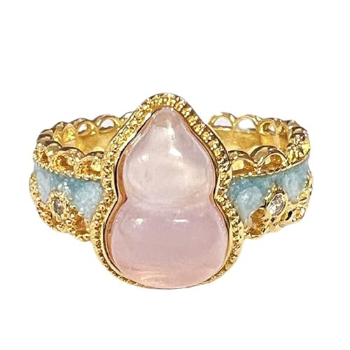 ZwaitL Eleganter, verstellbarer Spitzenring mit floraler Spitze mit glänzendem Emaille-Finish, chinesisch inspirierte Kürbisform, Schmuck, offener Bandring, Einheitsgröße, Wie beschrieben, Wie ZwaitL Eleganter, verstellbarer Spitzenring mit floraler Spitze mit glänzendem Emaille-Finish, chinesisch inspirierte Kürbisform, Schmuck, offener Bandring, Einheitsgröße, Wie beschrieben, Wie von ZwaitL