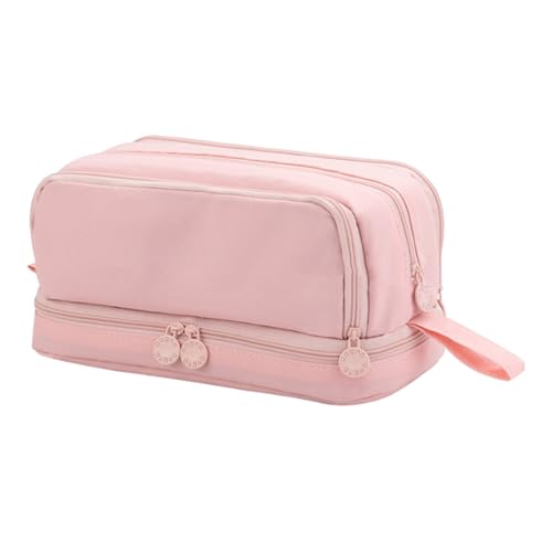 ZwaitL Federmäppchen mit hoher Kapazität, mehrschichtige Stifteetui, Marker-Organizer, Tasche, Reise-Make-up-Tasche für Schule, Büro, Reisen, mehrschichtiges Oxford-Federmäppchen, B von ZwaitL