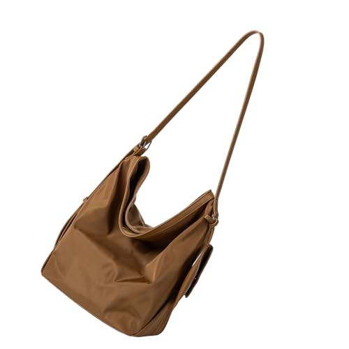 ZwaitL Funktionelle verschleißfeste Damen-Umhängetasche, geräumige Nylon-Pendlertasche, abnehmbarer Charm, für Freizeit oder Geschäftsreisen, trendige Arbeit für Frauen, Schlamm-Farbe., One Size von ZwaitL