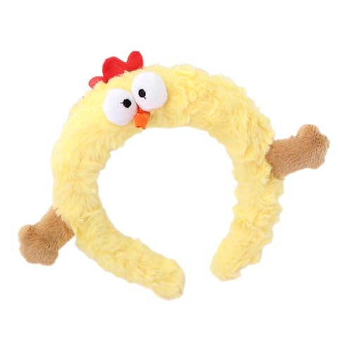 ZwaitL Haarbänder mit pelzigem Huhn, Foto-Requisiten, auffälliges Stirnband, Party-Kopfbedeckung, lustiges Stirnband für Musik von ZwaitL