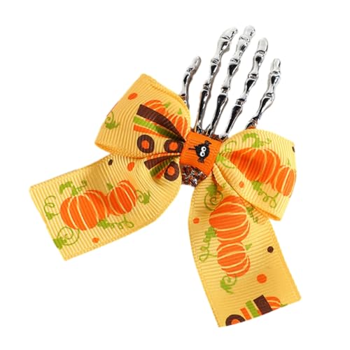 ZwaitL Haarklammern, Internet-Prominente, Foto-Pferdeschwanz-Haarklammer mit Schleife, Totenkopf-Handform, Haarschnäpper für Damen, hoher Pferdeschwanz von ZwaitL