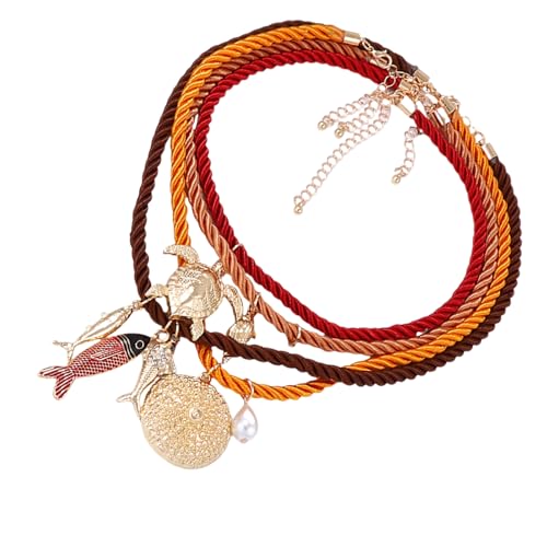 ZwaitL Halskette mit Meerestieren, verstellbar, Schmuck, Zincs-Legierung, Strandpartys, Zubehör für Küstenstil-Liebhaber, Ozean-Tier-Anhänger für Sie, Einheitsgröße, Wie beschrieben, Wie beschrieben von ZwaitL