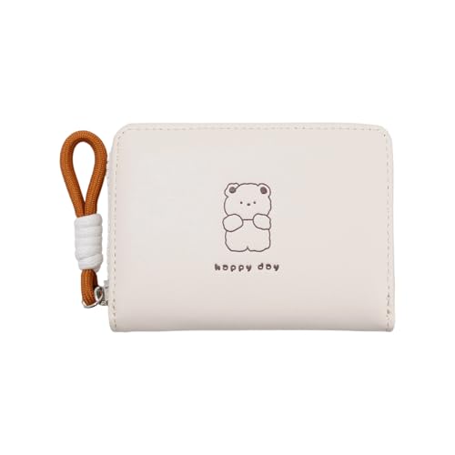 ZwaitL Lovely Cats Wallet Large Capacity Short Purse Card Case PU Leather Coin Purse Small Wallet with Card Holder for Daily Cats Short for Girl Coin Small Large Capacity Change Bag, weiß, Mass Beauty von ZwaitL
