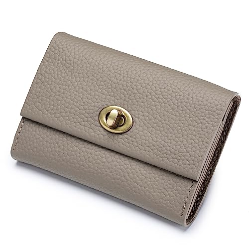 ZwaitL PU Kreditkartenetui Kartenhalter Business Kleingeld Tasche für Männer Frauen Münzbörse Geldtasche, khaki von ZwaitL