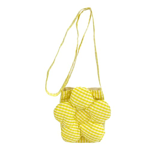 ZwaitL Stilvolle Umhängetasche mit Blumenmuster, atmungsaktive Baumwolle, Kuriertasche, lässige Umhängetasche für den täglichen Pendeln, unverzichtbar, nachhaltiger Gingham-Druck, gelb, One Size ZwaitL Stilvolle Umhängetasche mit Blumenmuster, atmungsaktive Baumwolle, Kuriertasche, lässige Umhängetasche für den täglichen Pendeln, unverzichtbar, nachhaltiger Gingham-Druck, gelb, One Size von ZwaitL